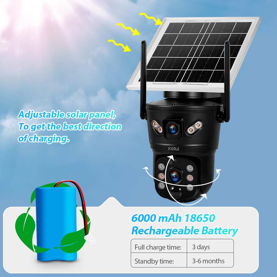 Home Security News - KERUI 6MP 4G SIM WiFi Solar