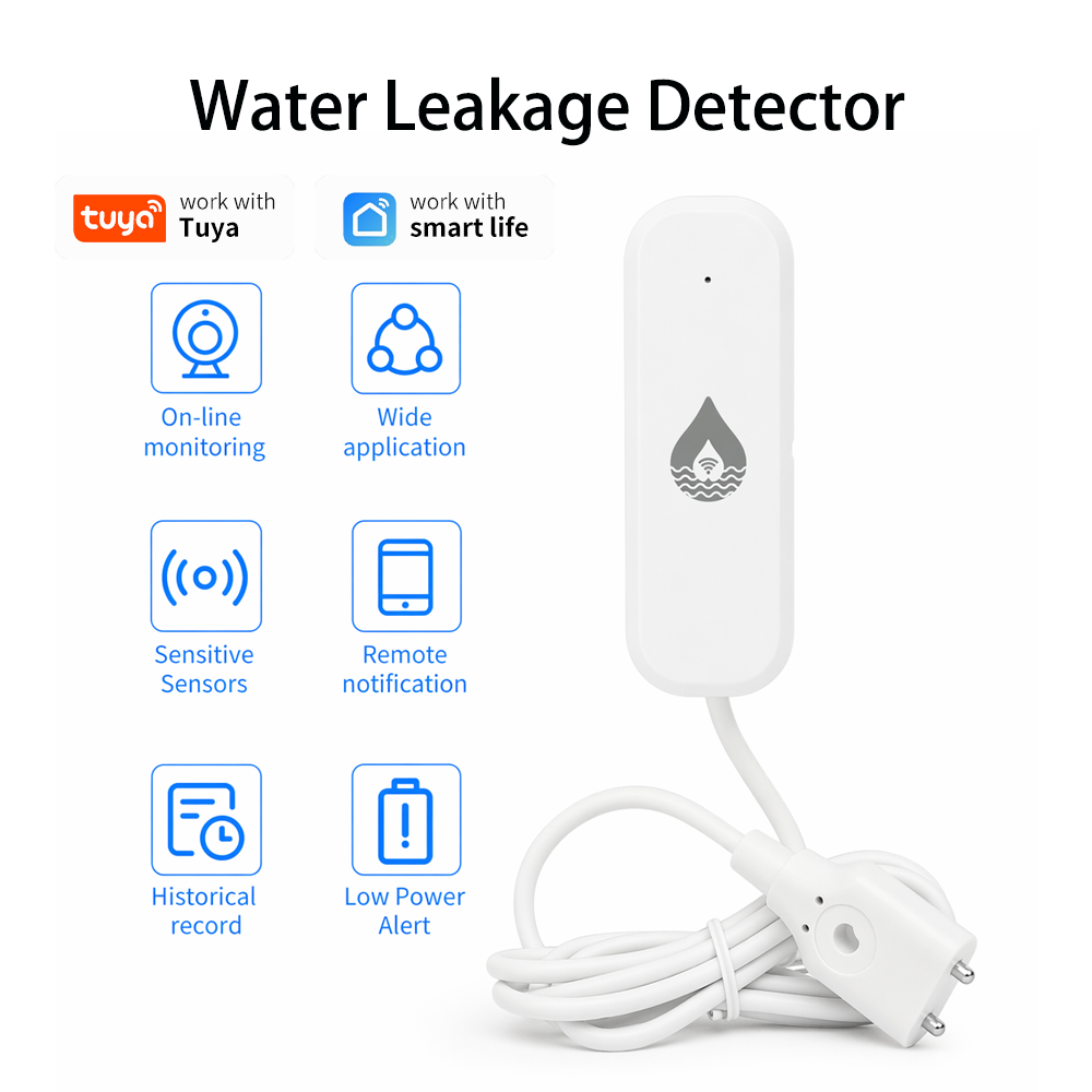 Home Security Devices - YFK WiFi/Zigbee Water Leakage Alarm Sensor
