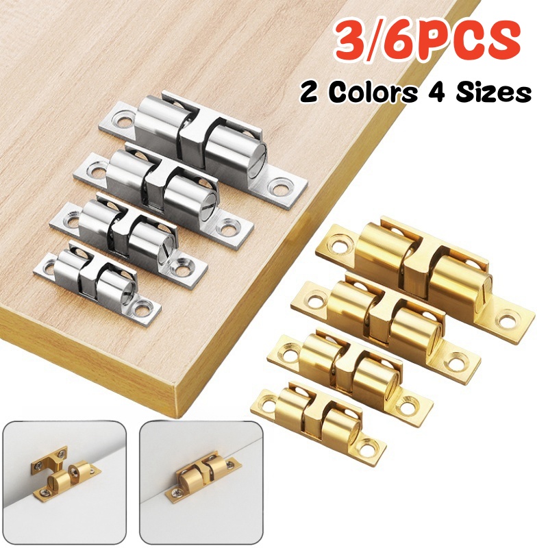 Home Security Tapo - 3/6pcs Cabinet Closet Door Ball Catch,Brass