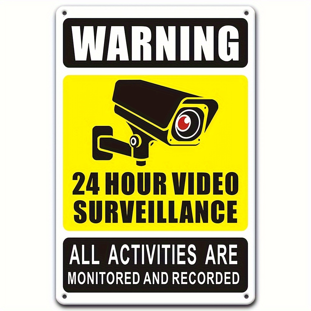 Home Security News - 24/7 Video Surveillance Warning Sign -