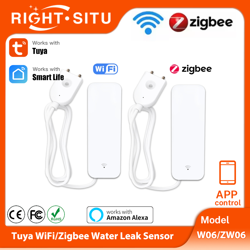 Home Security Devices - Tuya WiFi Zigbee Water Sensor Smart