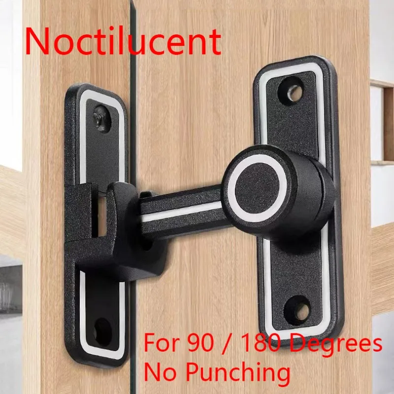 Home Security Tapo - Black Luminous Barn Door Latch Lock