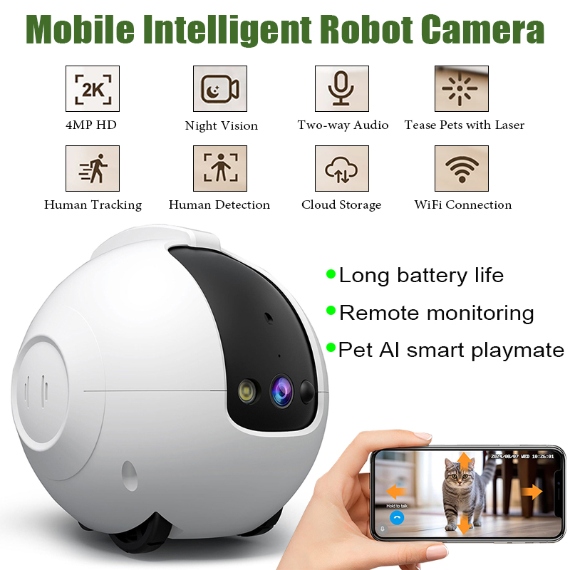 Home Security Robot Dog - Home Care Security Camera Mobile Intelligent
