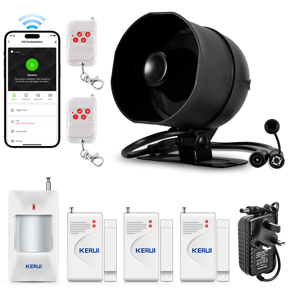 Home Zone Security App - KERUI WIFI Alarm System Siren Tuya