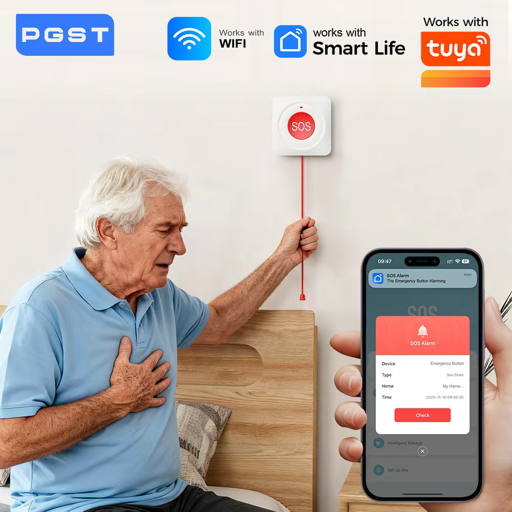 Home Security Devices - WIFI Zigbee Buttontons SOS Push-button Work