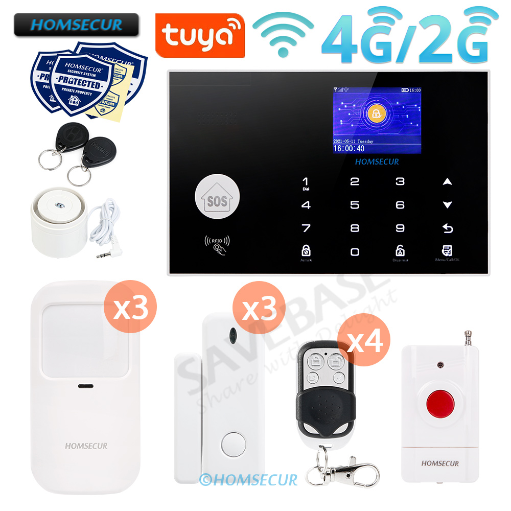Home Zone Security App - 433MHz Wireless 4G/3G/GSM WIFI Tuyasmart APP