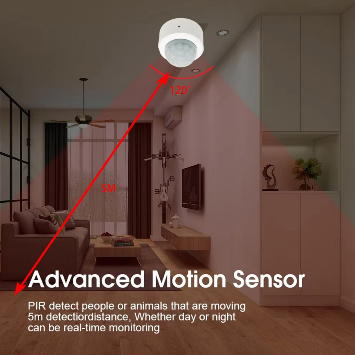 Zigbee PIR Motion Sensor Human - Home Security With Alarm review and price