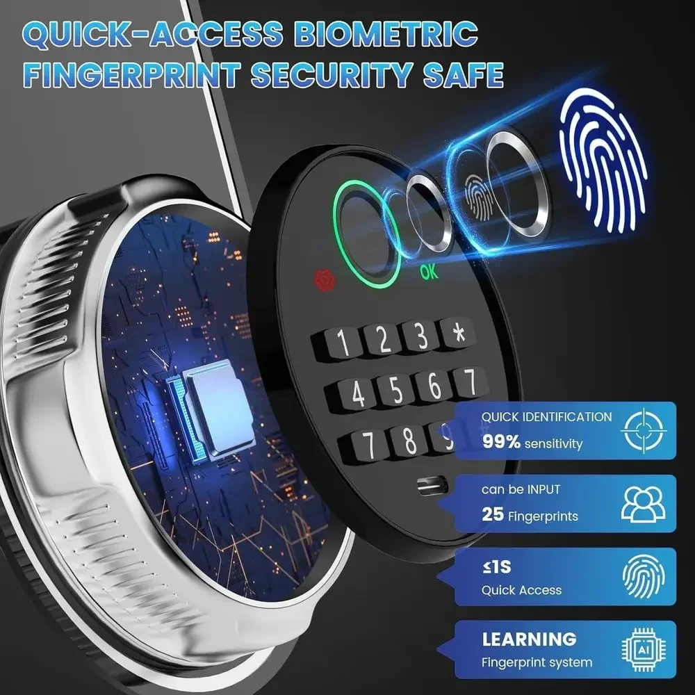 Extra Large Biometric Safe wit - Home Security Officer review and price