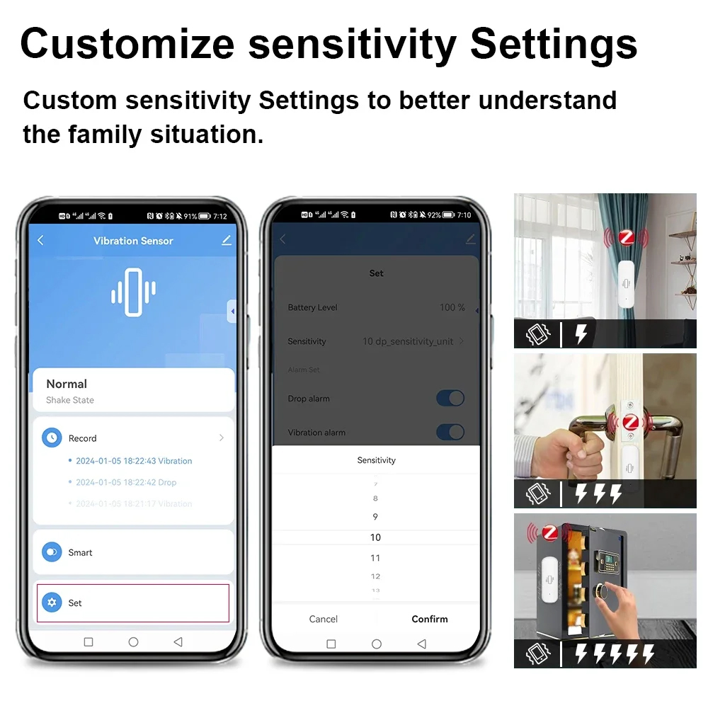 Smart ZigBee Vibration Sensor  - Home Security With Alarm review and price