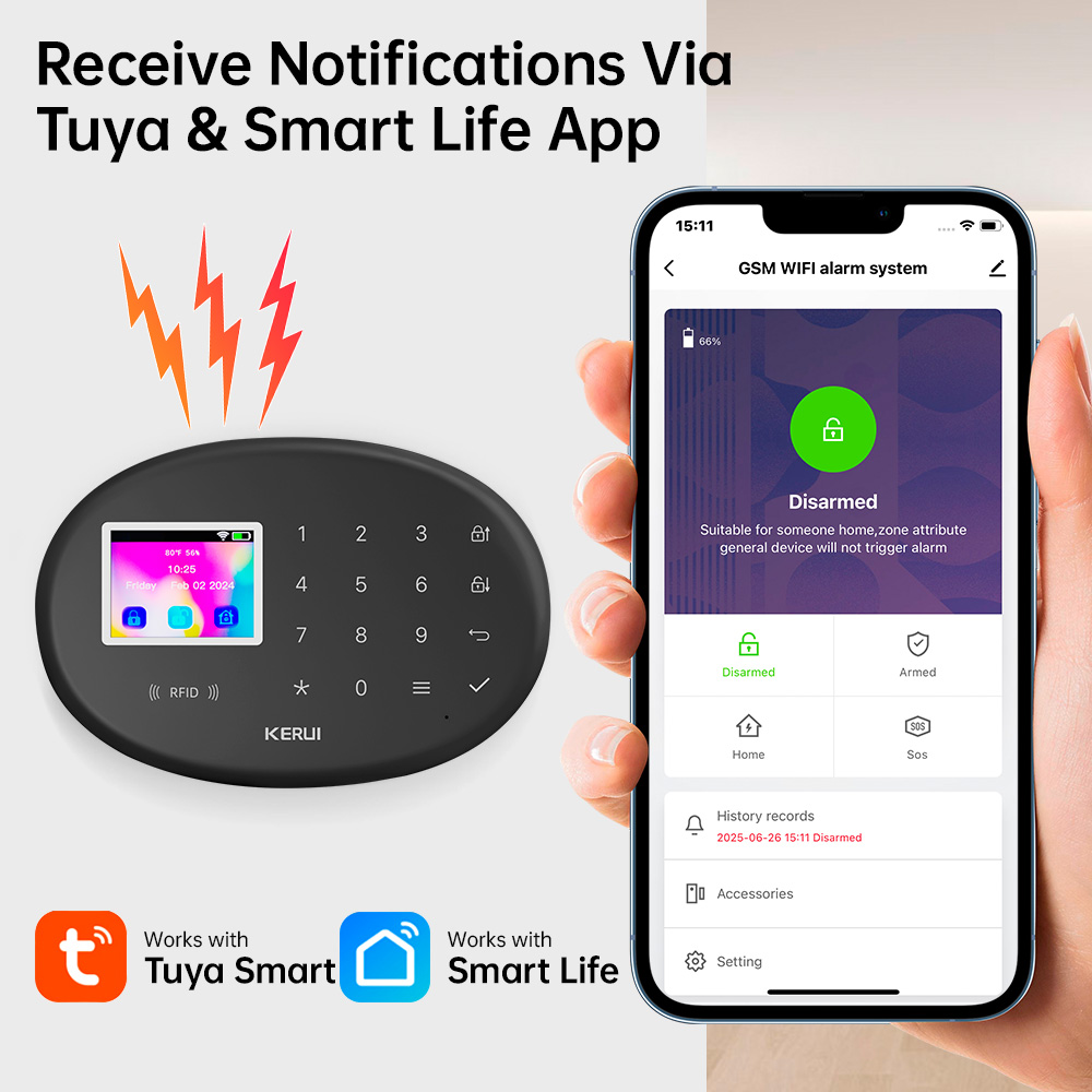 KERUI Alarm Security System W2 - Home Zone Security App review and price