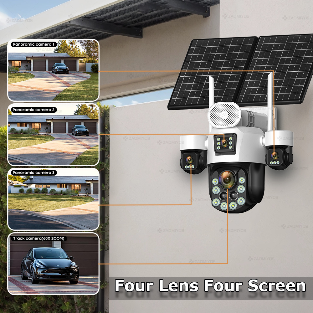 4 Lens Outdoor 360° Surveillan - Home Security News review and price