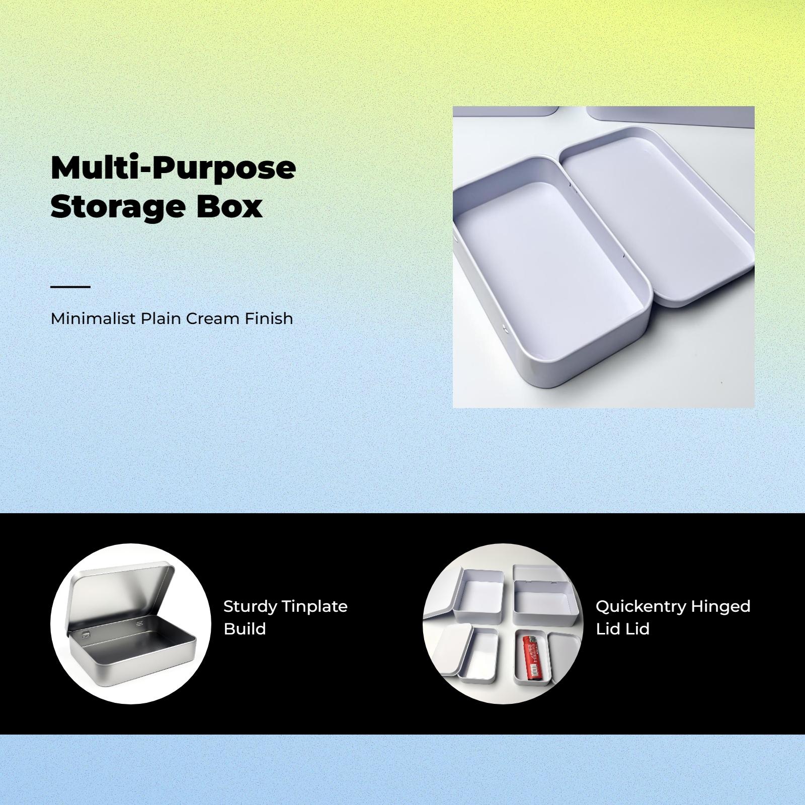 Cream Tin Metal Storage Box Se - Home Security Officer review and price