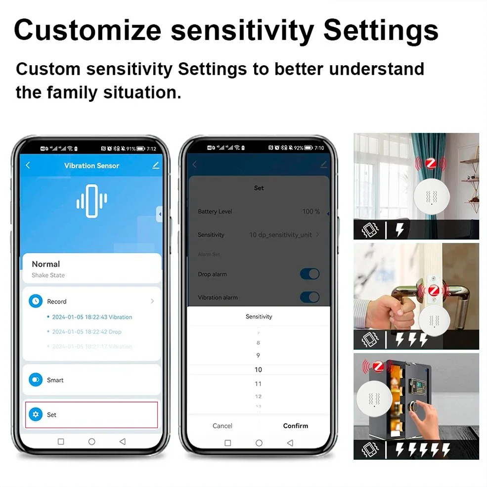 Tuya ZigBee Smart Vibration &  - Home Security With Alarm review and price