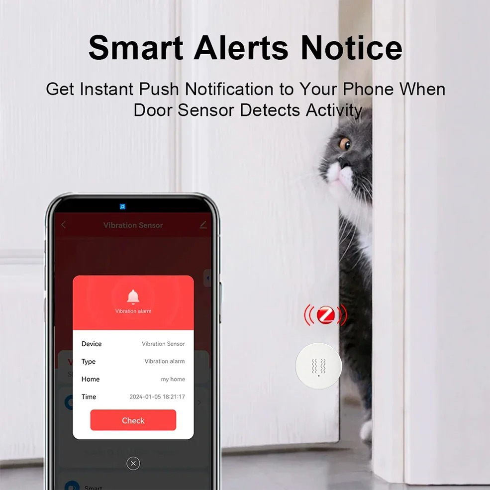 Tuya ZigBee Smart Vibration &  - Home Security With Alarm review and price