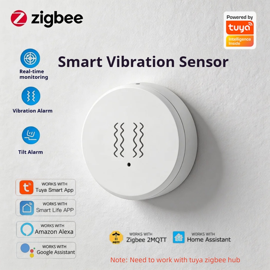 Tuya Zigbee Smart Vibration Se - Home Security With Alarm review and price