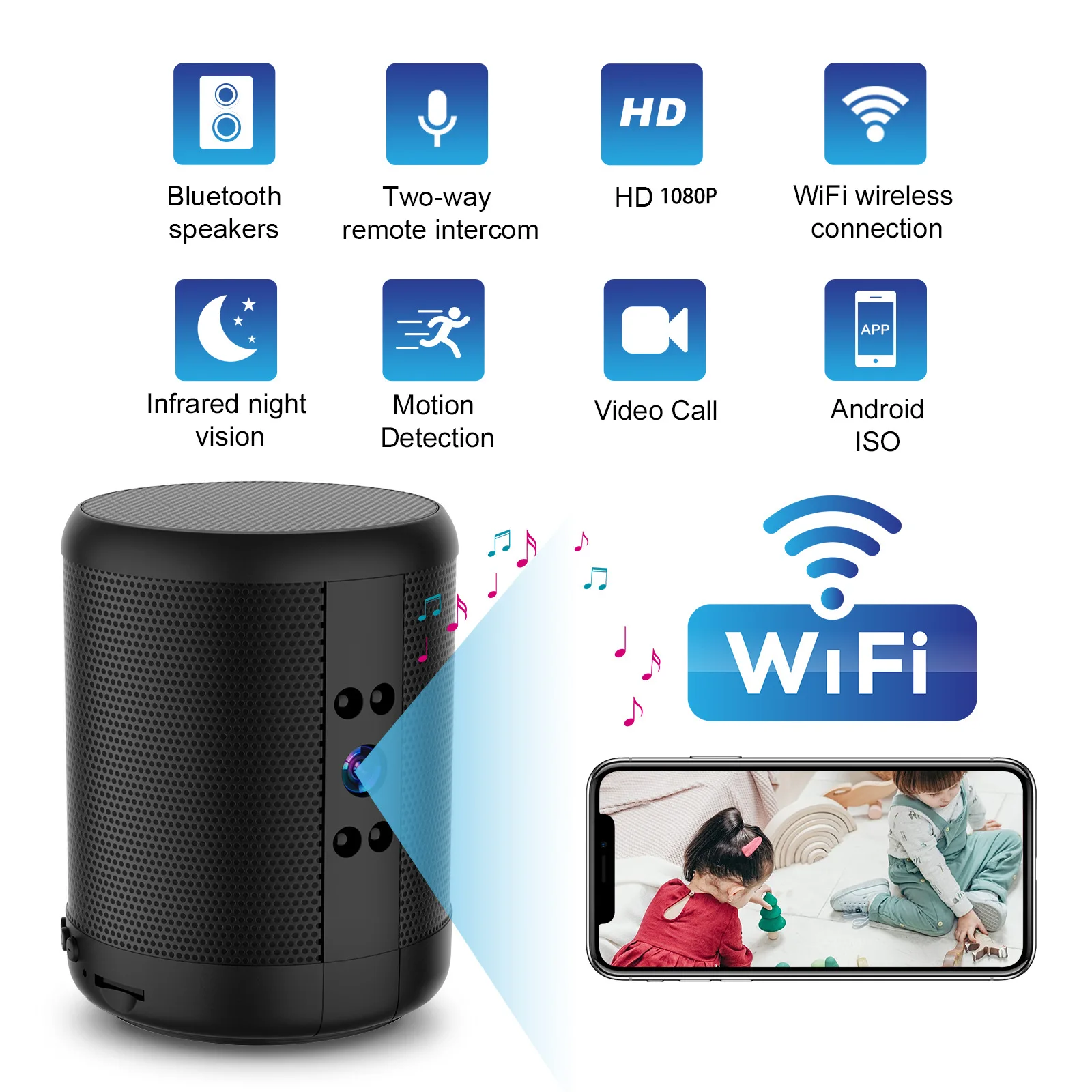 WiFi Security Camera Speaker V - Home Security Robot review and price