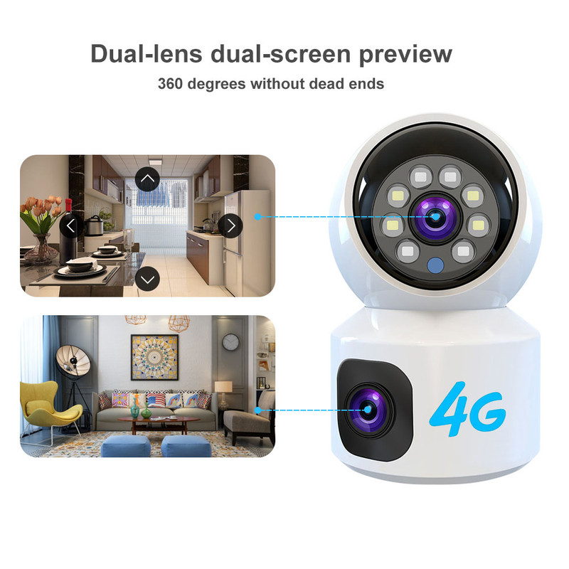 Dual Lens 6MP HD WiFi 4G PTZ C - Home Security Robot review and price