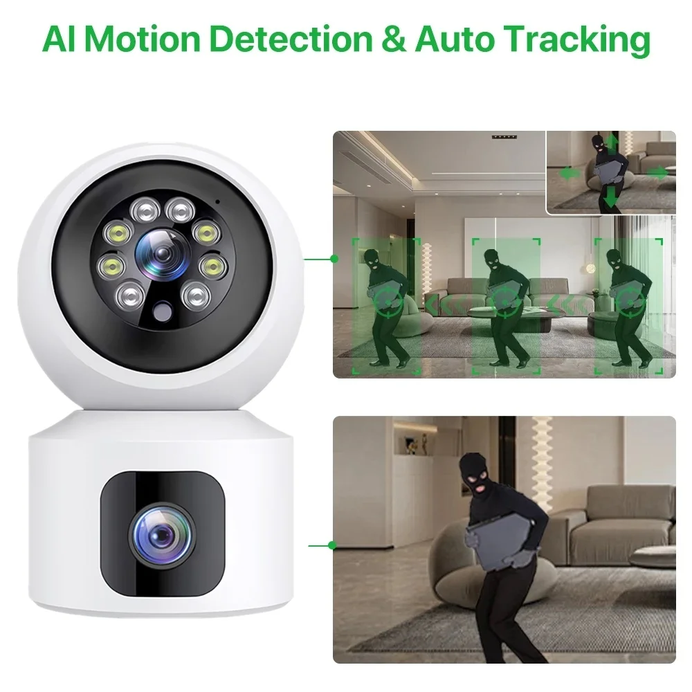 Dual Lens 6MP HD WiFi 4G PTZ C - Home Security Robot review and price