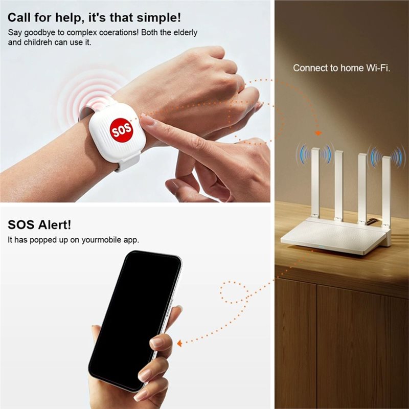 ABJF-Tuya Wifi SOS Panic Butto - Home Security Devices review and price