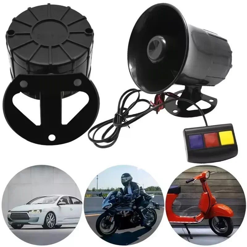 12V 3 Tone Sound Loud Car Horn - Home Security Police review and price